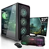 SYSTEMTREFF Gaming Komplett PC Set AMD Ryzen 7 7800X3D 8x5GHz | Nvidia GeForce RTX 4060 Ti 8GB DX12…