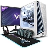 Vibox V-256 Gaming PC Set Komplett - Monitor 24 Zoll - AMD Ryzen 5 4500 Prozessor 4.1GHz - Nvidia RTX…