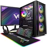 Vibox V-2 Gaming-PC Set Komplett - Monitor 24 Zoll - AMD Ryzen 5 4500 Processeur 4.1GHz - GTX 1650 4GB…