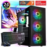 Meinpc Zocker Set 5700 RGB [HF] Gaming-PC-Komplettsystem (24,00", AMD Ryzen 7 5700G, Radeon, 32 GB RAM,…