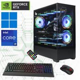 GAMEMAX Vista AB Gaming-PC (Intel® Core i9 14900KF, RTX 4080 Super, 64 GB RAM, 2000 GB SSD, Wasserkühlung,…