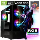 Meinpc Player 7500 RTX 4060 Gaming-PC (AMD Ryzen 5 7500F, GeForce RTX 4060, 32 GB RAM, 500 GB SSD, Tower,…