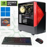 GAMEMAX Contac BR 7278 Gaming-PC (AMD Ryzen 7 7700X, RTX 4070 Super, 32 GB RAM, 2000 GB SSD, Wasserkühlung,…