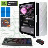 GAMEMAX Gaming-PC (AMD Ryzen 7 7700X, RTX 4080 Super, 32 GB RAM, 2000 GB SSD, Wasserkühlung, DDR5-RAM,…